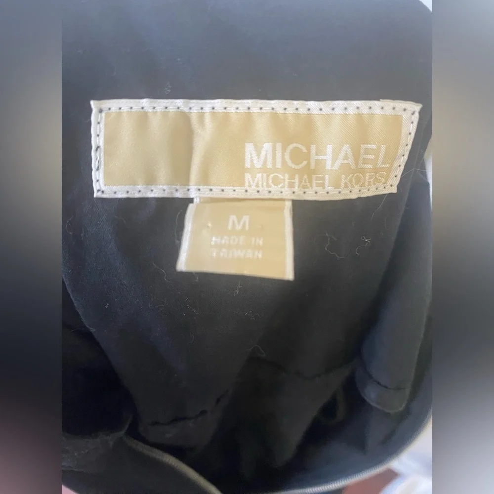 Michael Kors Black Dress with Silver Zipper Accents & Pockets